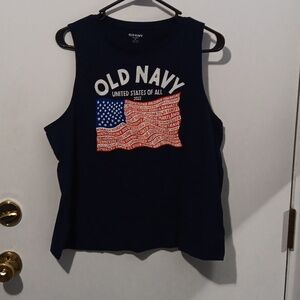 Old Navy Kids Dark Blue Patriotic Tank Top